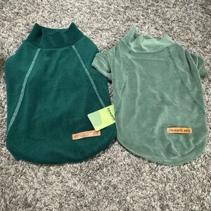 Green Dog Sweater Set Plush Turtleneck Clothing